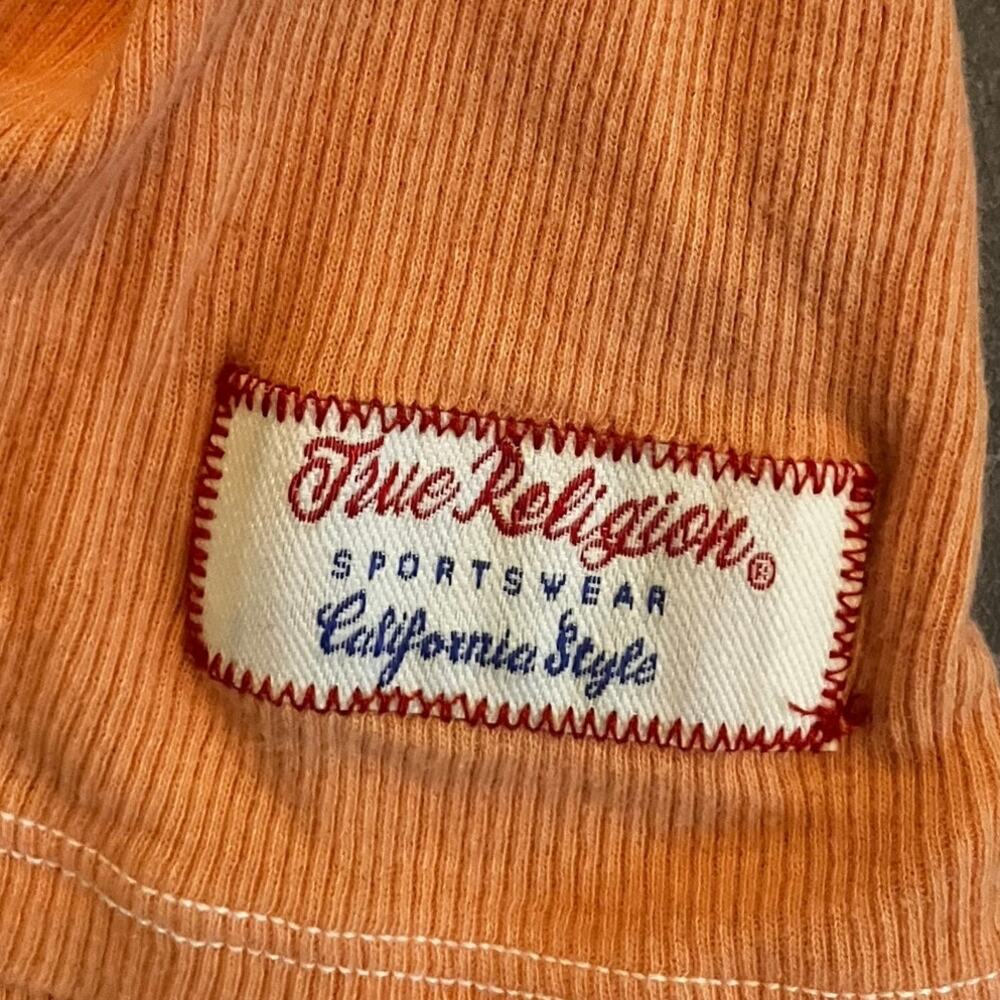 Stylish Y2K True Religion Orange Tank Top - Size Small - Picture 3 of 10